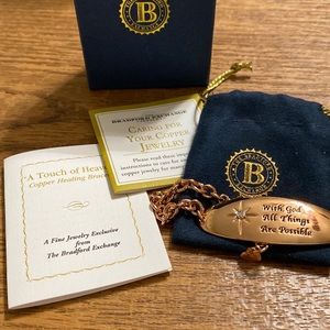 Bradford Exchange “A Touch Of Heaven" Engraved Copper Healing Bracelet